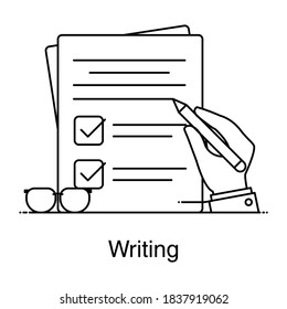 A page with pencil showing content writing icon