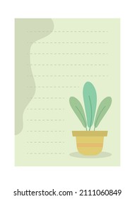 page with plant icon flat