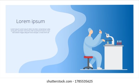 Page presentation layout design template of medical research. For brochure ,book , magazine, report or company profile.