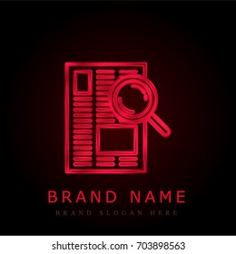 Page Proofs red chromium metallic logo