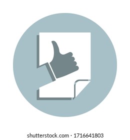 Page quality badge icon. Simple glyph, flat vector of seo and development icons for ui and ux, website or mobile application