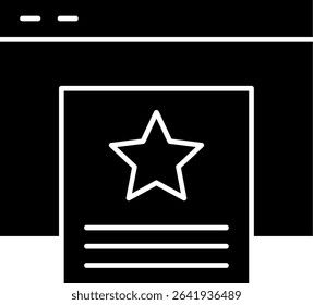 Page Quality Glyph Vector Icon Design