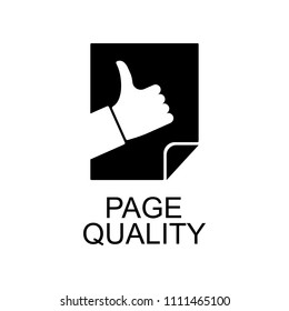 page quality icon. Element of seo and development icon with name for mobile concept and web apps. Detailed page quality icon can be used for web and mobile on white background