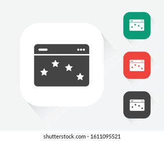 Page quality icon flat design with white background