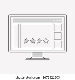 Page quality icon line element. Vector illustration of page quality icon line isolated on clean background for your web mobile app logo design.