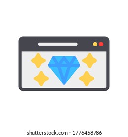 Page quality icon vector illustration in flat style for any projects, use for website mobile app presentation