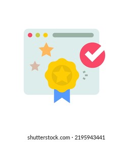 Page Quality icon in vector. Logotype