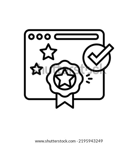 Page Quality icon in vector. Logotype