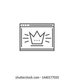 Page Quality Related Vector Thin Line Icon. Isolated on White Background. Editable Stroke. Vector Illustration.