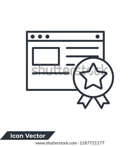 page rank icon logo vector illustration. SEO Services symbol template for graphic and web design collection
