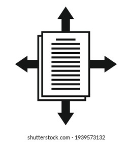 Page restructuring icon. Simple illustration of page restructuring vector icon for web design isolated on white background