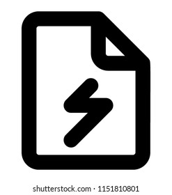 
A page rolled form one edge and battery power z sign, graphic for electronic document
