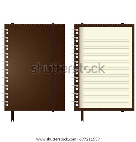 Page of ruled notebook paper isolated on white background.