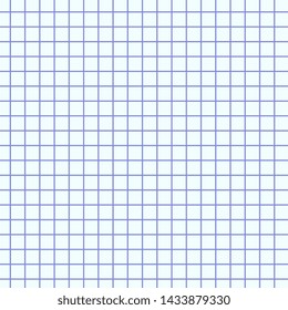 Page schcool notebook paper, checkered background. Vector illustration