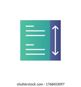 page scroll icon flat style vector illustration full color design. isolated on white background