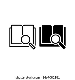 The page search icon, with outline and glyph styles
