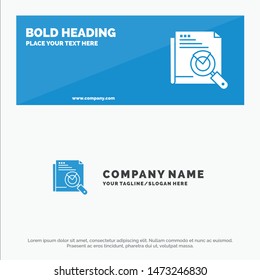 Page, Search, Web, Page Search, Layout SOlid Icon Website Banner and Business Logo Template