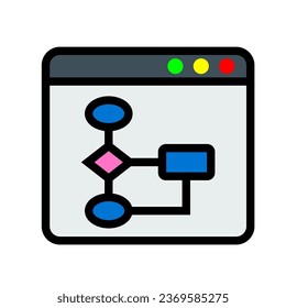 Página, seo, web, diagrama de flujo, sitio web, flujo, diagrama, contenido, navegador Icono