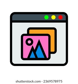 Page, seo, web, website, content, browser, photo, album, gallery Icon