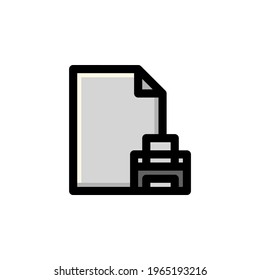 Page Settings User Interface Outline Icon Logo Vector Illustration
