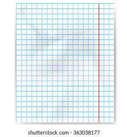 the page sheet in a cage isolated on white background