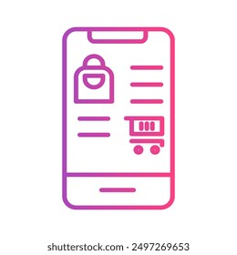 Page shop gradient icon. commerce, retail, and business symbol. perfect for interfaces, websites, UI and mobile apps.