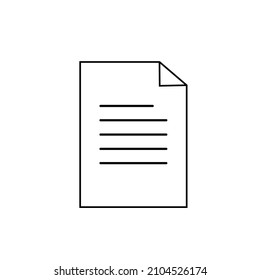 page sign isolated icon. document icon vector.