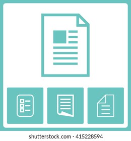 Page sign. Web vector graphic. Design collection.