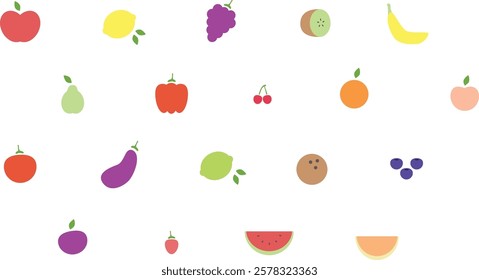 A Page of Simple Fruit Vectors