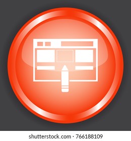 page site icon 3d, for Internet icon and application icon. Vector eps 10.