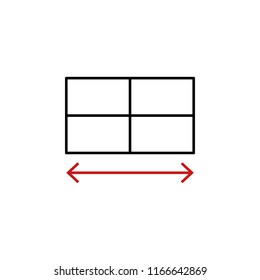 page size scale icon. Element of text editor sign icon. Premium quality graphic design icon. Signs and symbols collection icon for websites, web design, mobile app