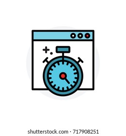 Page speed concept Isolated Line Vector Illustration editable Icon