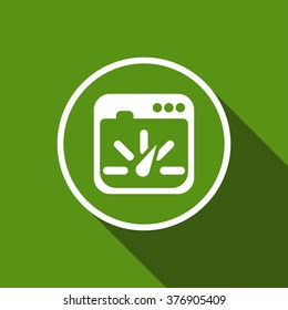 page speed flat icon with long shadow. vector illustration