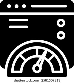 Page Speed Icon Glyph Vector Illustration