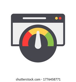 Page speed icon vector illustration in flat style for any projects, use for website mobile app presentation