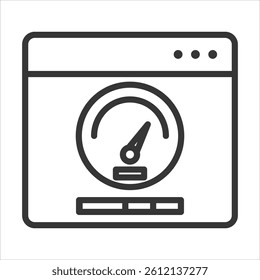 Page Speed Icon Vector Illustration Outline