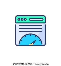 Page Speed  icon in vector. Logotype