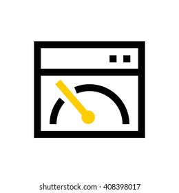 Page speed line icon. Pixel perfect fully editable vector icon suitable for websites, info graphics and print media.