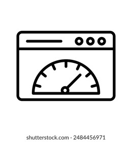 Page speed linear logo mark in black and white