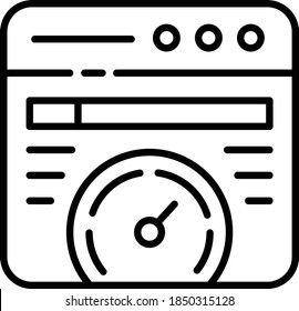 Page speed optimization Service Concept, Fast Loading Website Sign, Browser based Cache Vector Icon Design, SEO and Digital Marketing Symbol on White background