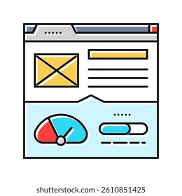 page speed seo color icon vector. page speed seo sign. isolated symbol illustration