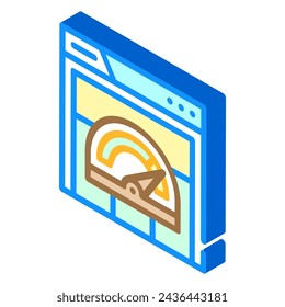 velocidad de página seo icono isométrico vector. velocidad de página seo signo. símbolo aislado ilustración