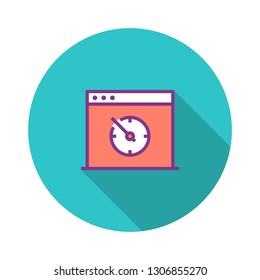 Page Speed Test Flat Icon