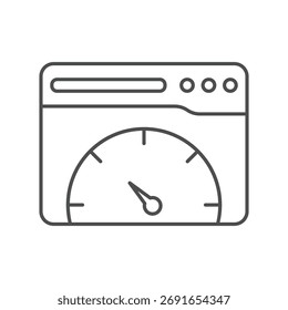  Page Speed thinline icon , vector, pixel perfect, illustrator file 
