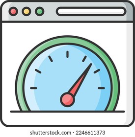 page speed website internet illustration with flat style