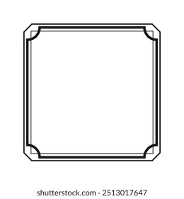 Page square border design for project. Vector illustration