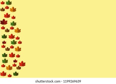 Page template with a border of autumn  leaves