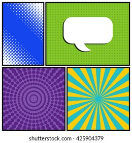 Page template for comics with different textures and colors