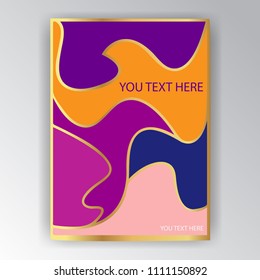 Page template, creative deign , golden purple pink , navy , coo template. 