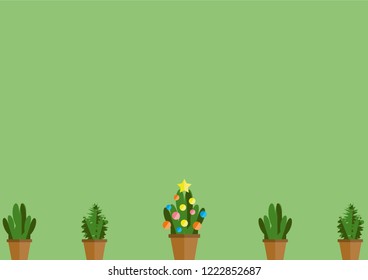 Page template with festive cacti 